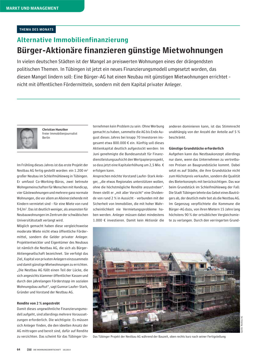 201410-Wohnungswirtschaft-Buerger-Aktionaere-finanzieren-guenstige-Mietwohnungen-S1