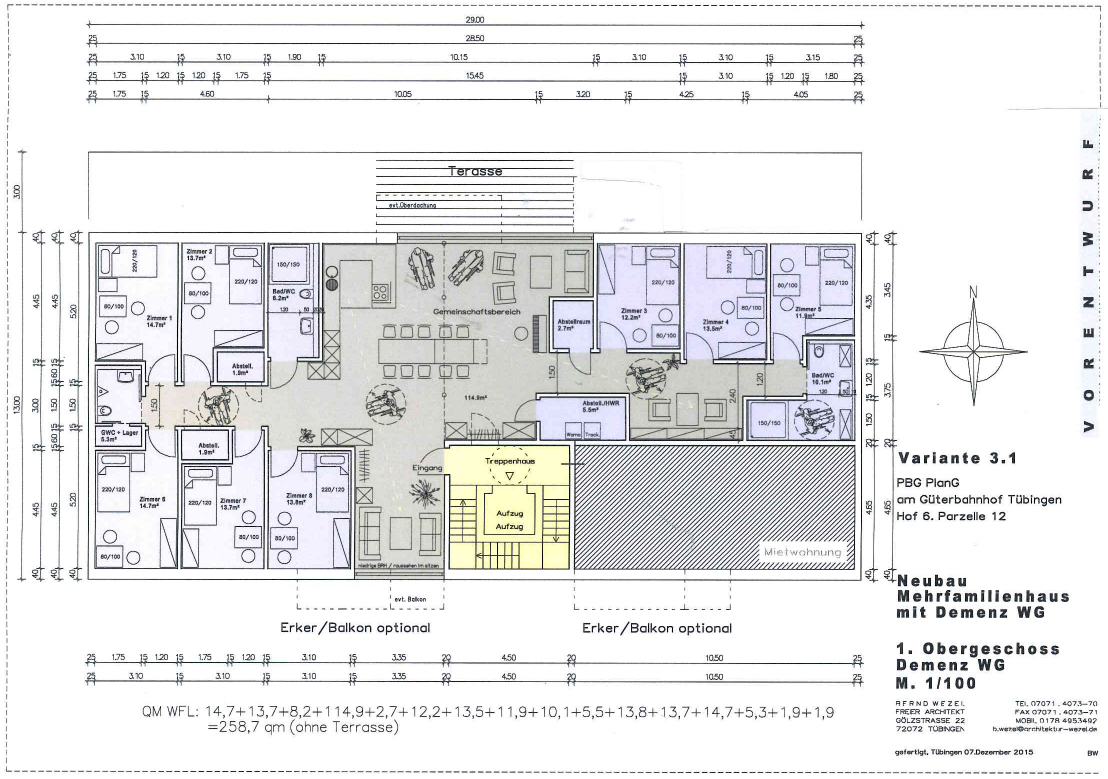 Grundriss Demenz-WG
