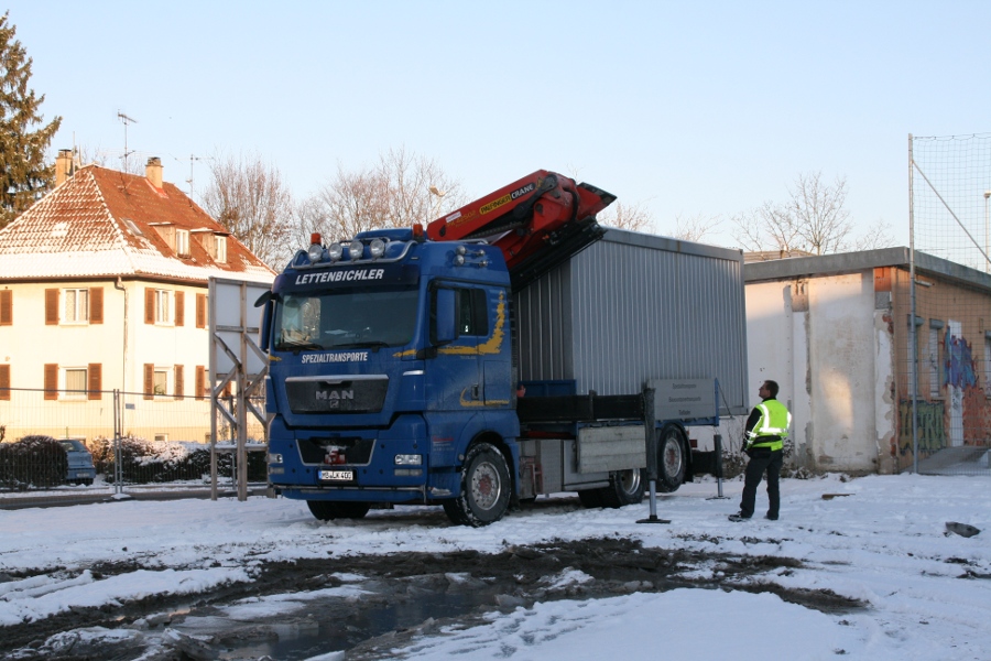 Anlieferung Bürocontainer